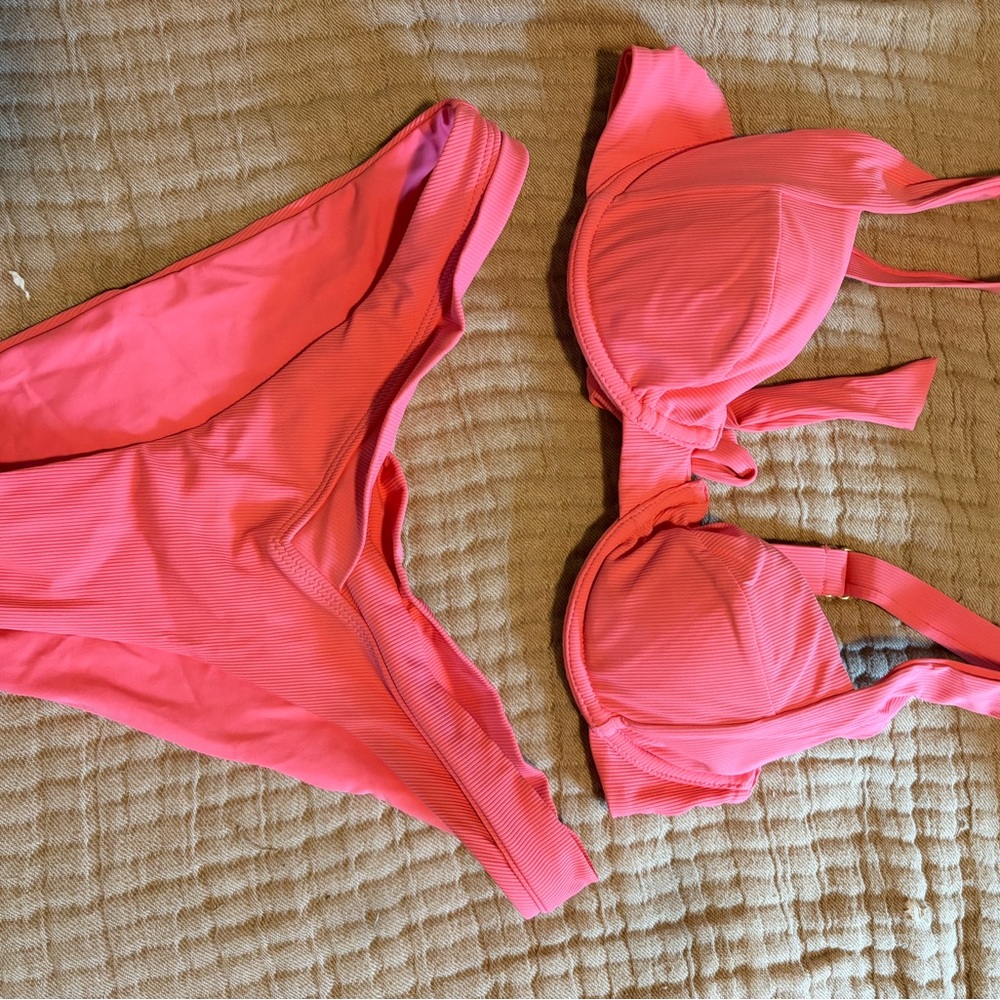 Kittenish Bright Pink Swimwear